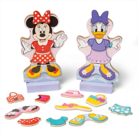 Melissa & Doug Minnie Mouse Daisy Duck Deluxe Wooden Magnetic Dress-Up NWT - Picture 2 of 9